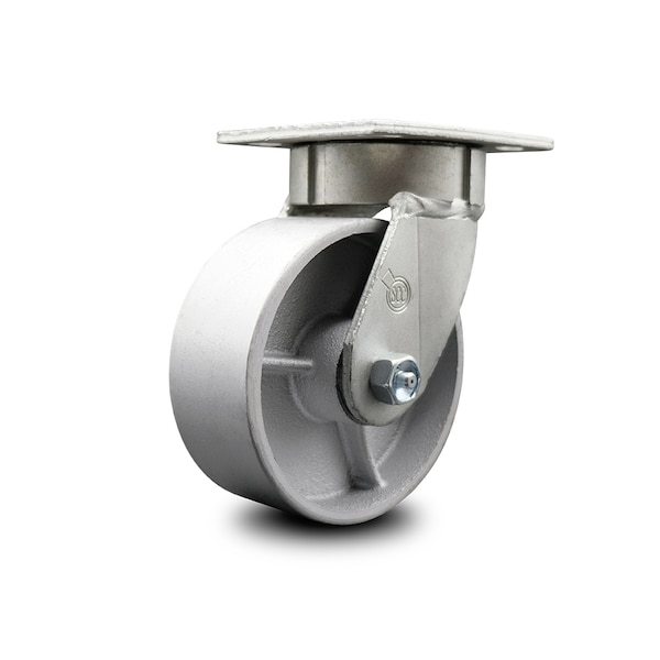 6 Inch Kingpinless Semi Steel Wheel Swivel Top Plate Caster